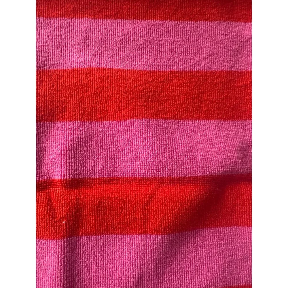 Kate Spade New York Striped & Patterned Hand Towels Set‎ Of 2 Cotton Pink & Red